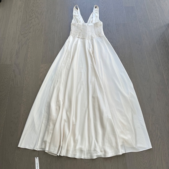 Reformation Arianwen Satin Gown Dress Wedding Bridal Fior Di Latte Sz 4 w/ tags - Picture 3 of 14